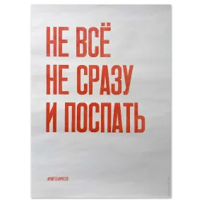 Плакат Partisan Press Не все не сразу и поспать