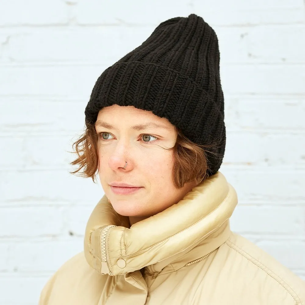 Шапка шерстяная Friend Function Крупной Вязки All Black - фото 10