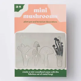 Набор украшений для горшка Another Studio Мини-грибы стальные (4 шт)