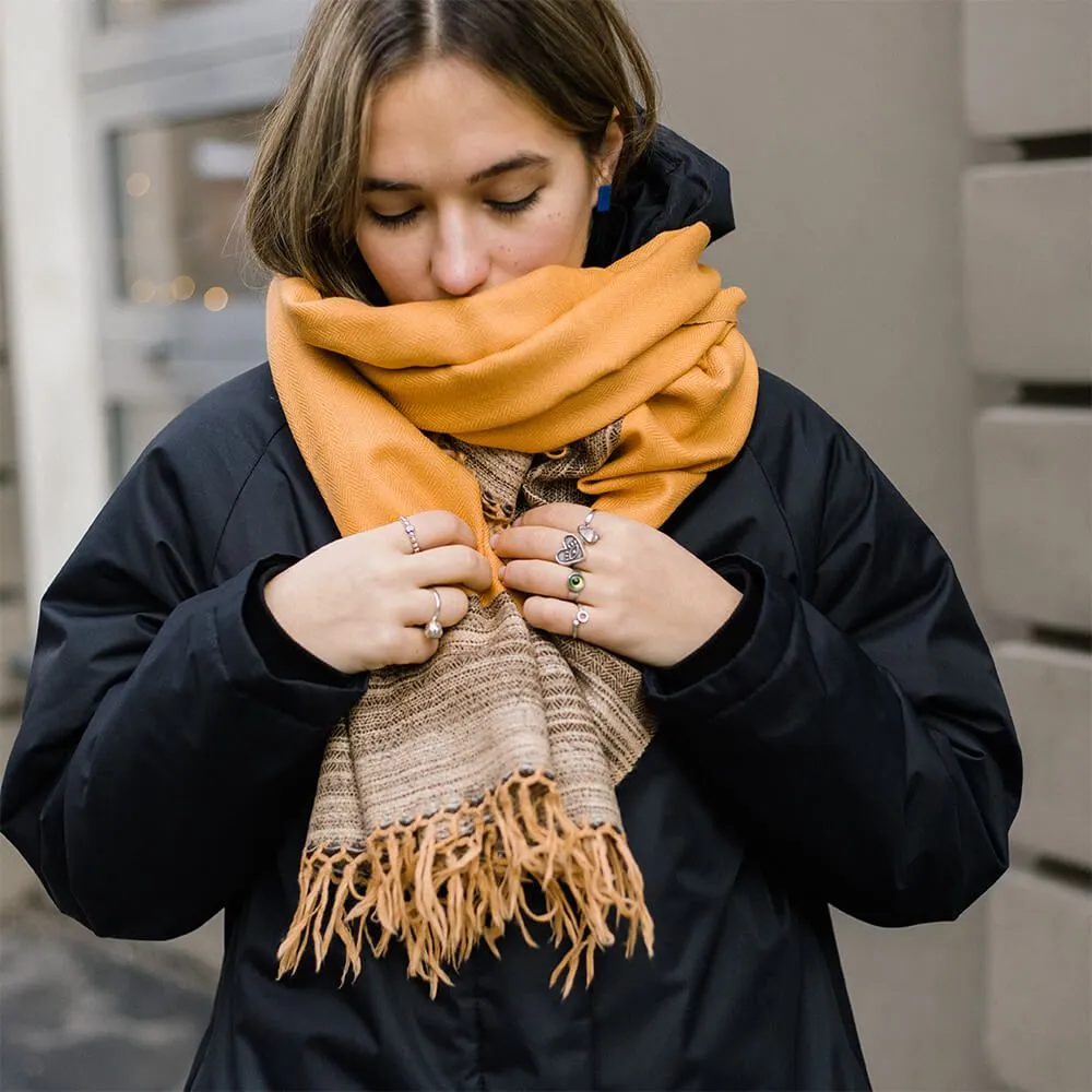 Большой шерстяной шарф Honey Gold Folk - фото 5