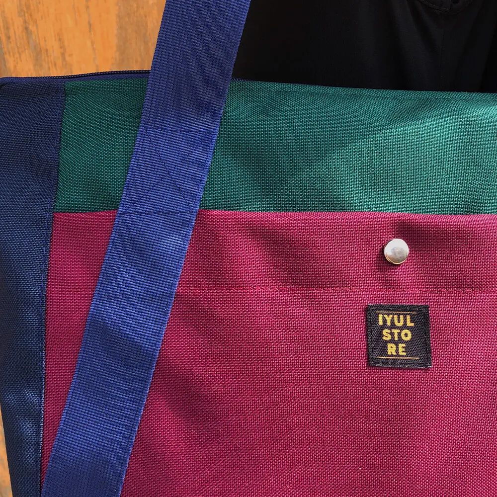 Сумка тоут iyulstore Бордово-зелёно-синий - фото 2