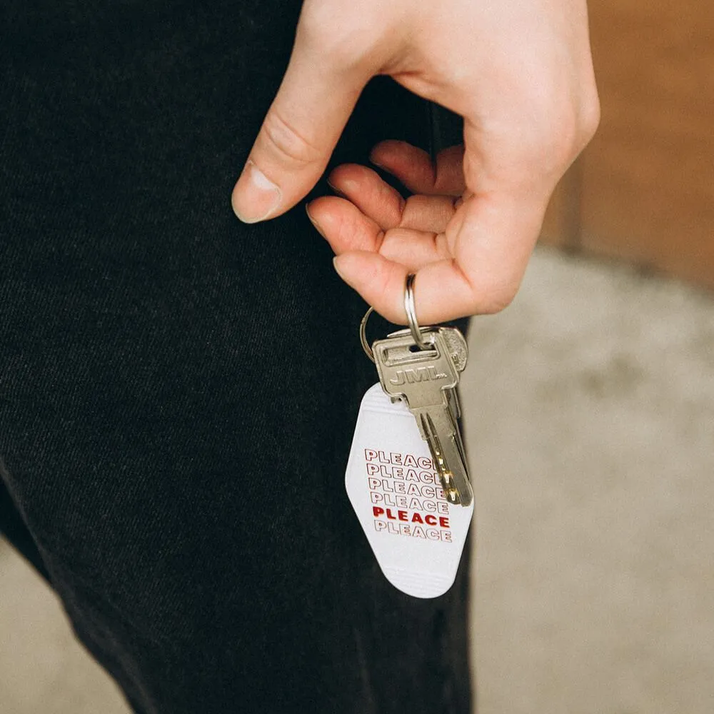 Брелок на ключи Friend Function PLEACE белый - фото 7