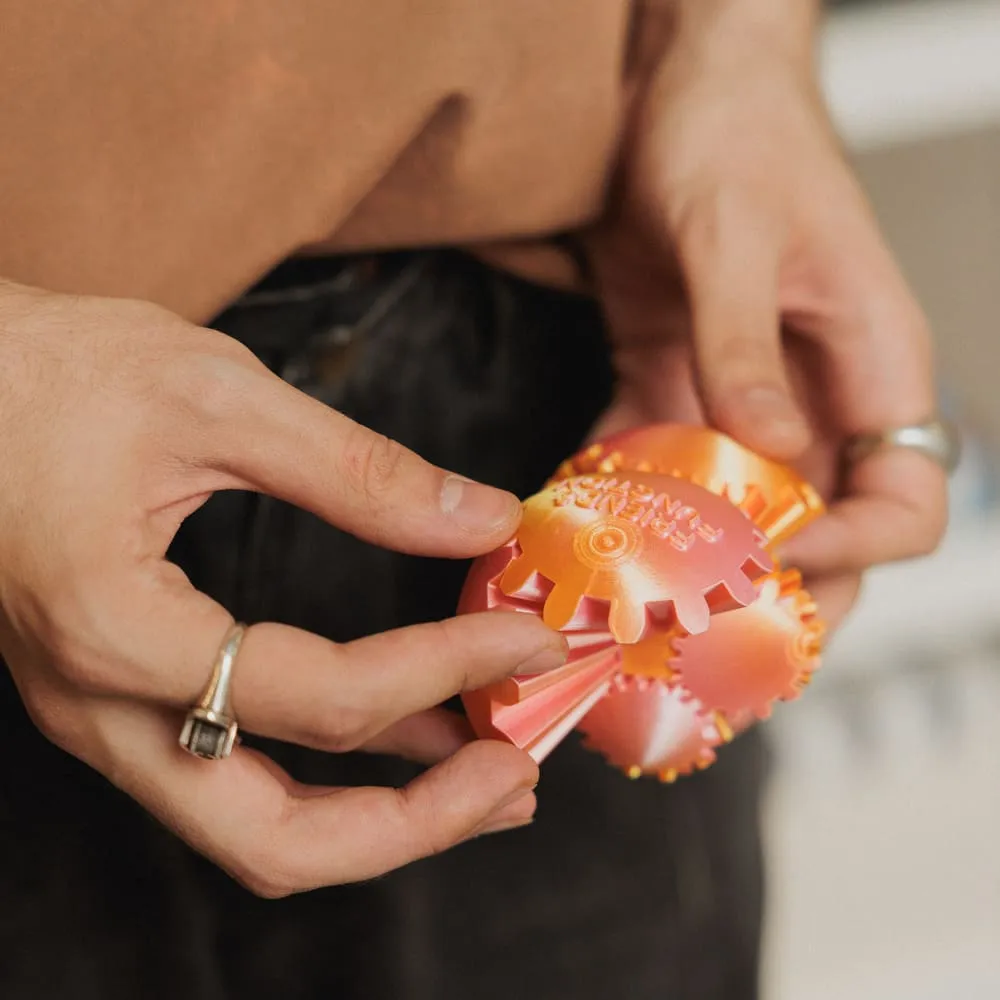Неведомая штука круглая зубчатая розово-оранжевая - фото 2