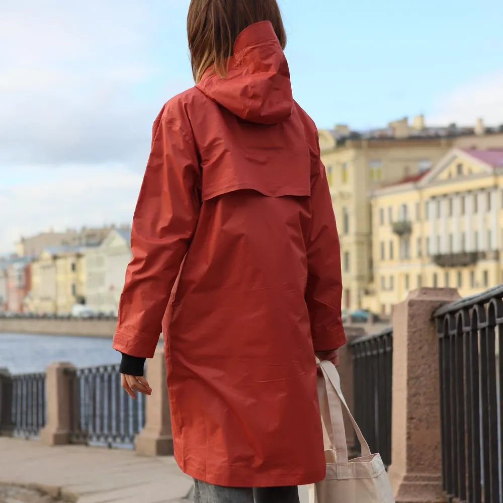 Плащ SHU oversize коралловый - фото 3