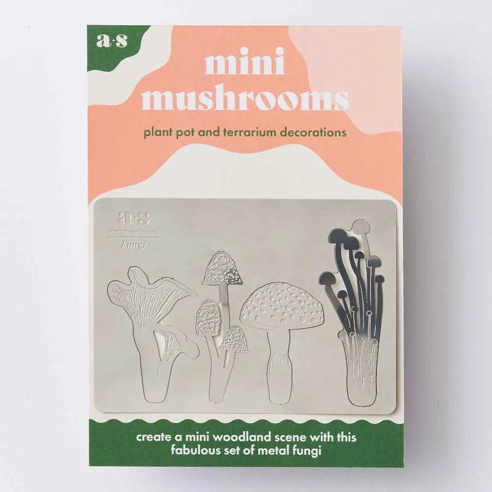 Набор украшений для горшка Another Studio Мини-грибы стальные (4 шт) - фото 2