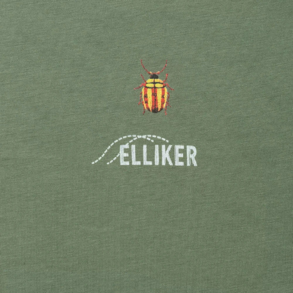 Футболка Elliker Rill Bug Print Short Sleeve зеленая - фото 4