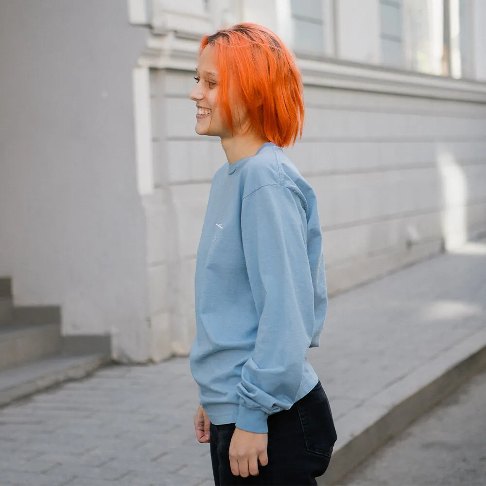 Лонгслив Akomplice Love Over Fear Embroidered Clear Blue - фото 5