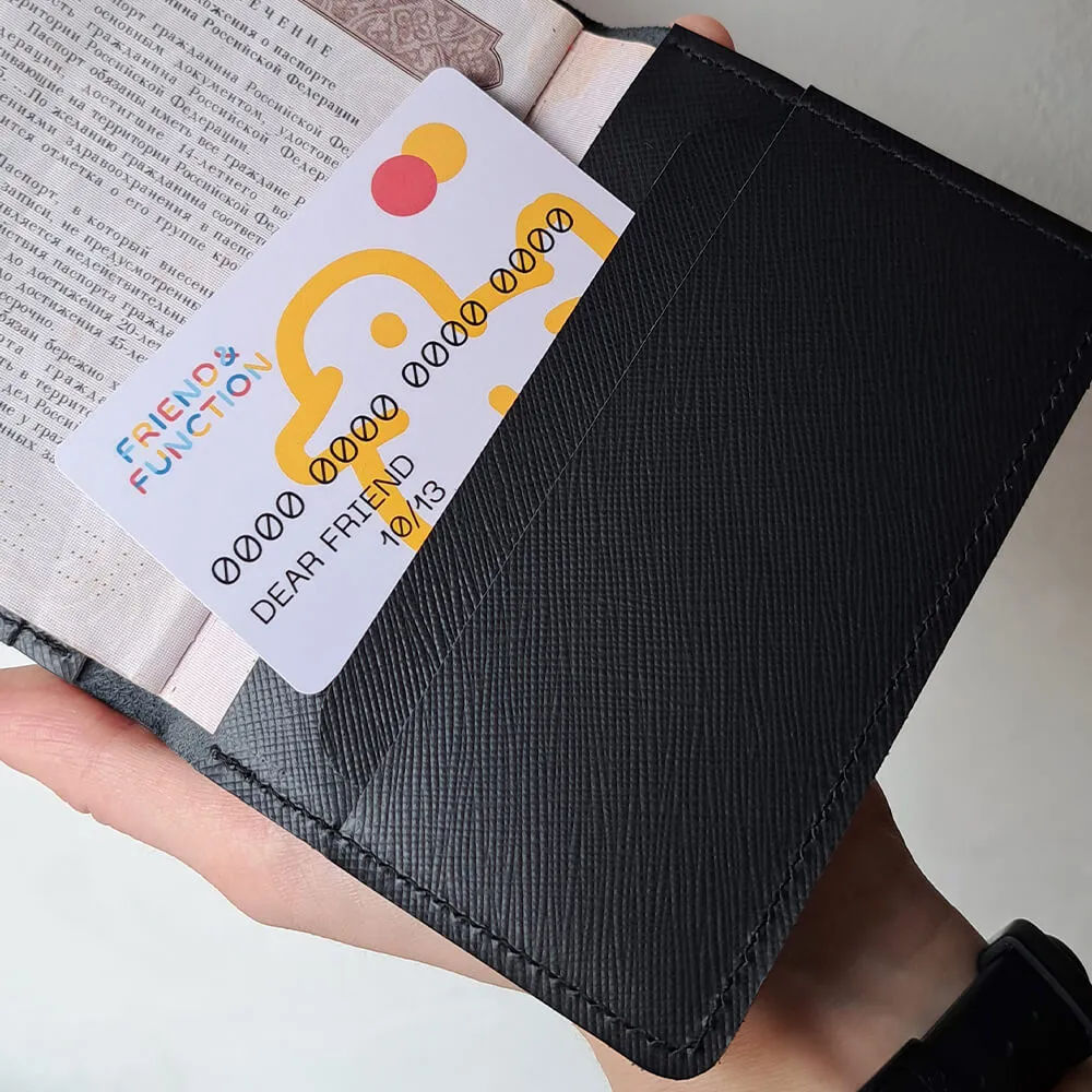 Обложка на паспорт Friend Function черная - фото 8