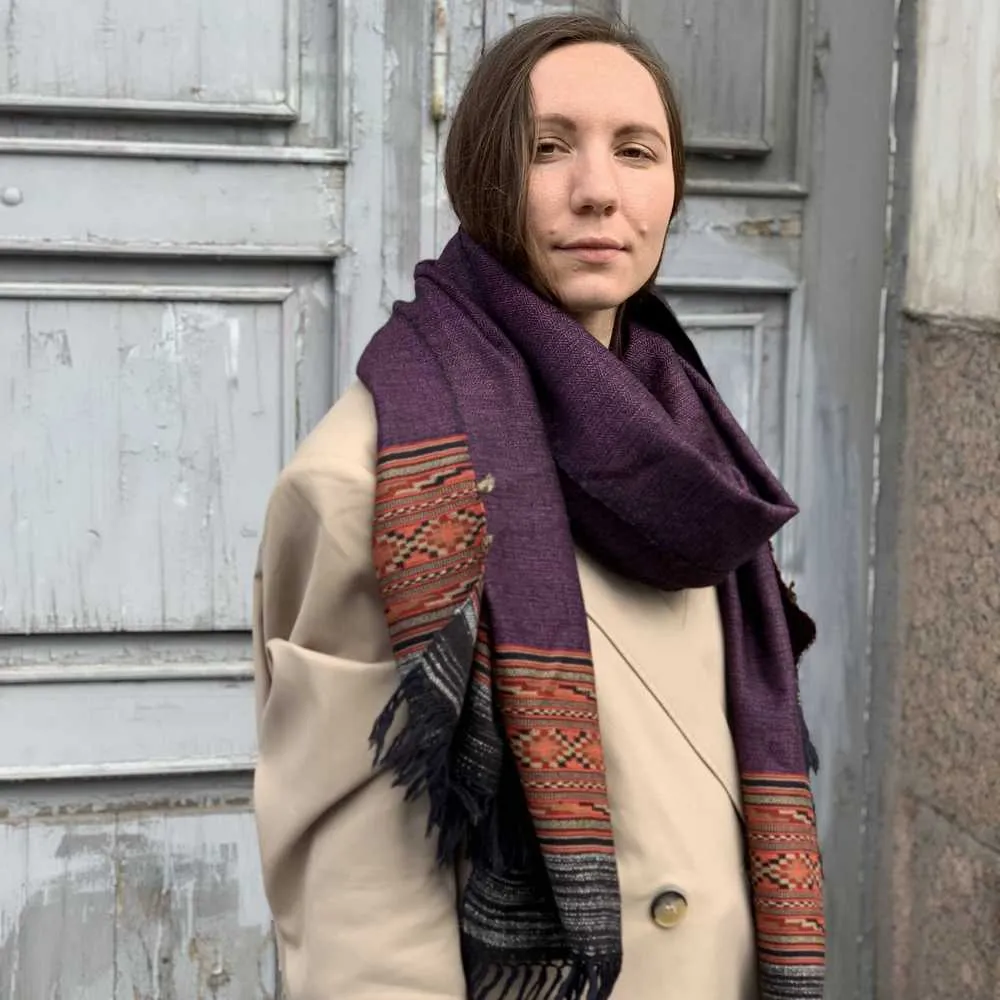 Большой шерстяной шарф Plum Folk - фото 5