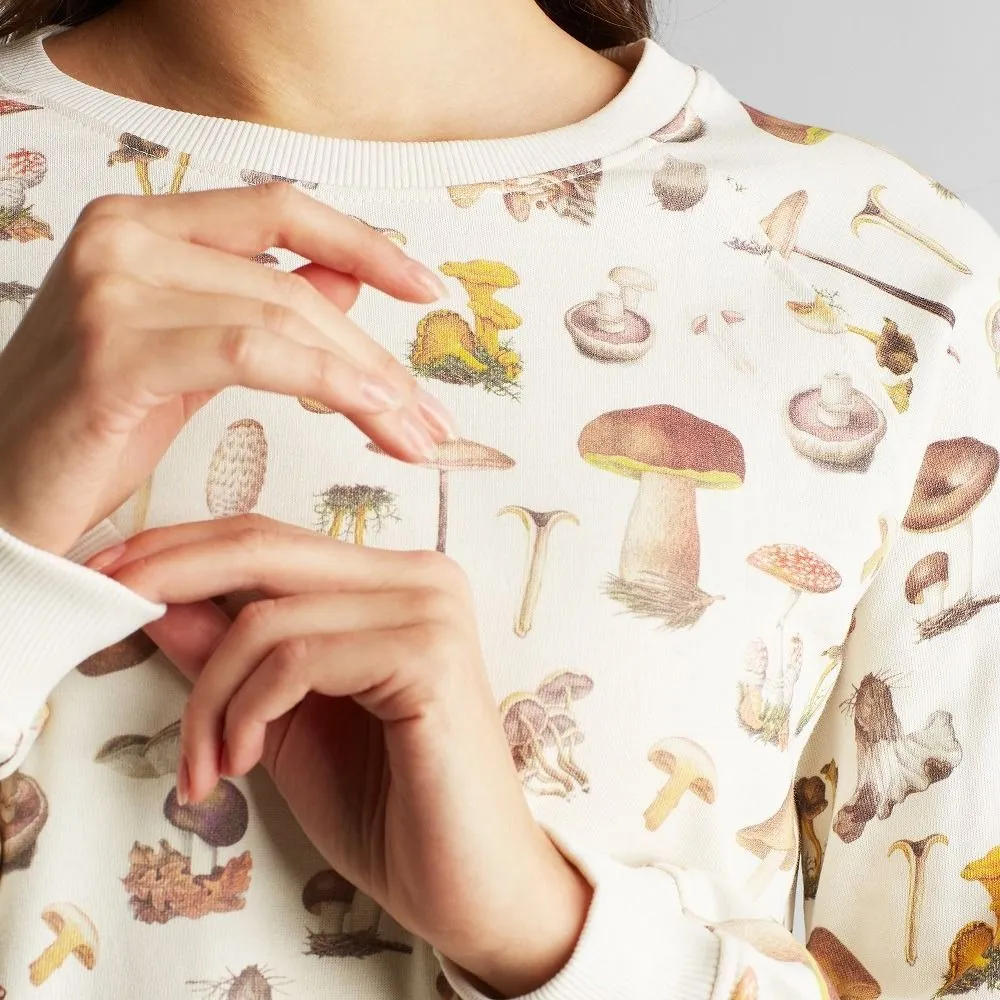 Свитшот Dedicated Ystad Raglan Mushrooms Off-White женский - фото 2