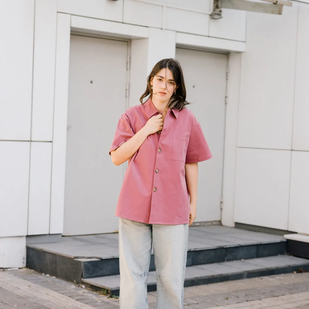 Рубашка с короткими рукавами Friend Function розовая - фото 16