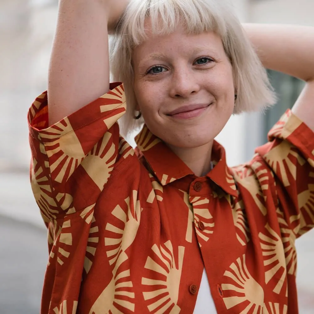 Рубашка Thinking Mu Big migdia Tom Сlay red мужская - фото 6