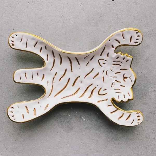 Блюдце для украшений и мелочей с тигром - фото 2