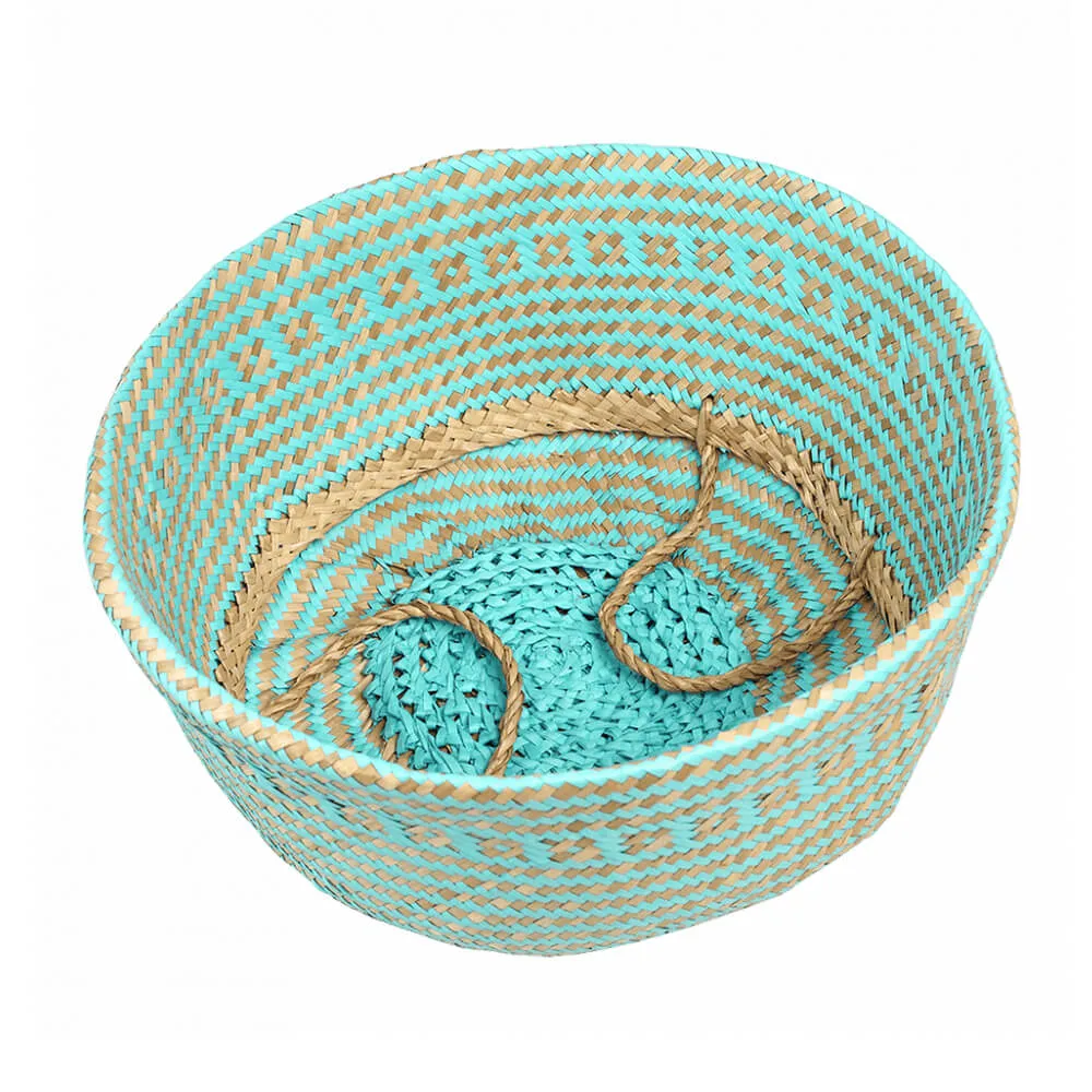 Корзина для белья REX бирюзовая - фото 3