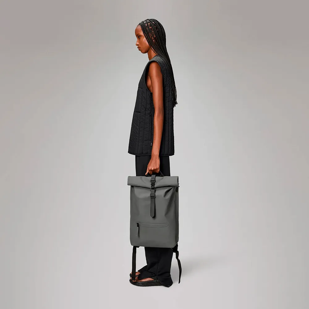 Рюкзак Rains Rolltop Rucksack Grey - фото 4