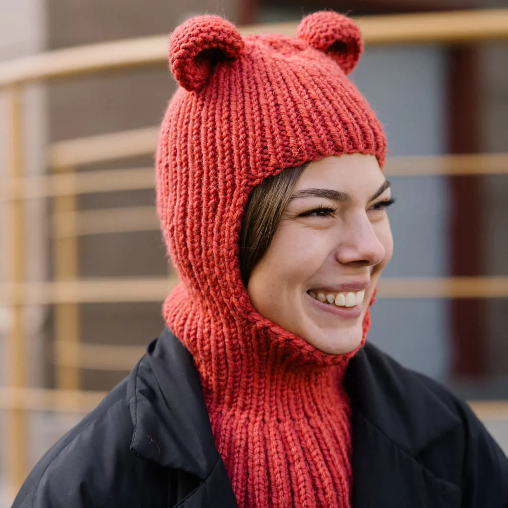 Балаклава Friend Function с ушками коралловая - фото 2