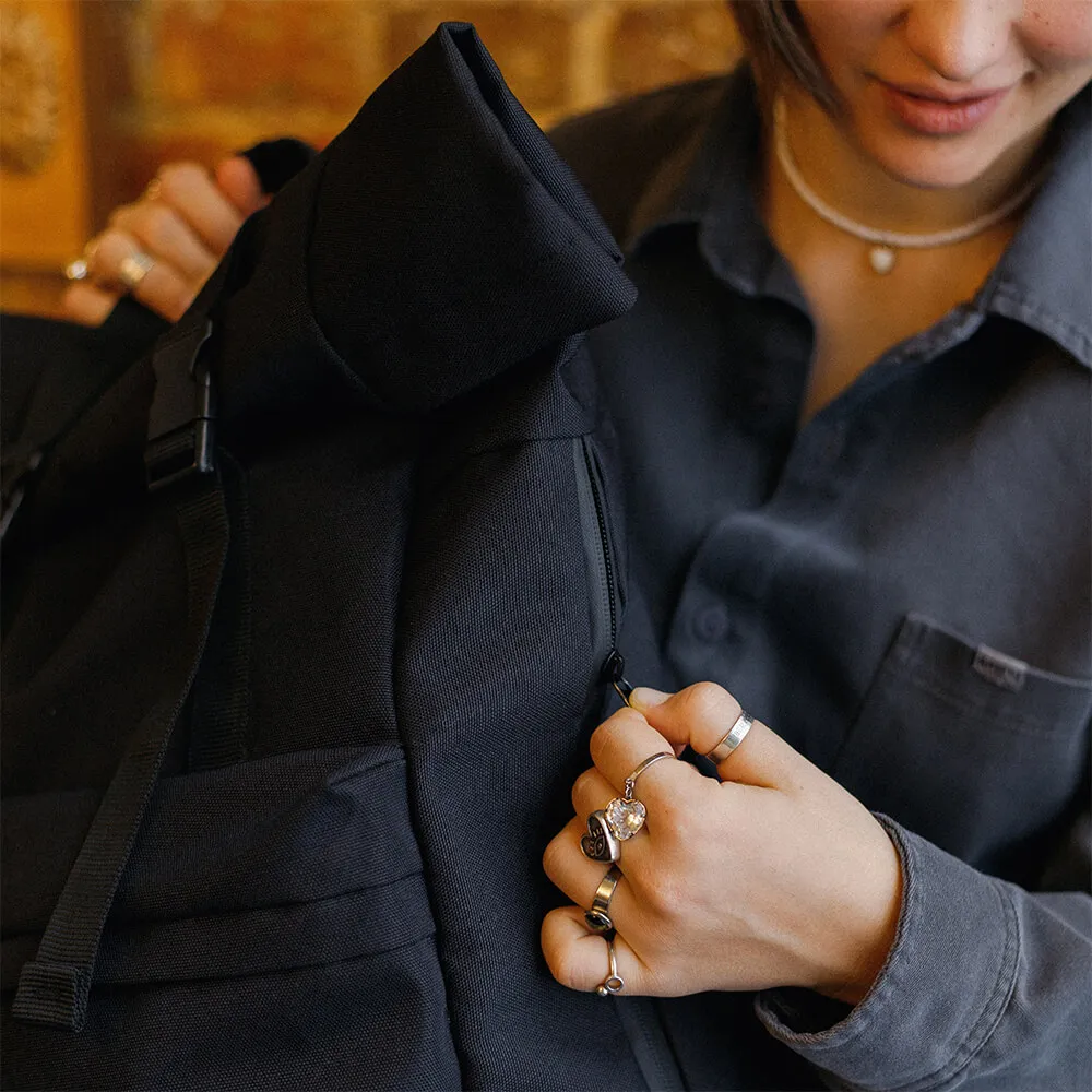 Большой рюкзак-роллтоп Friend Function черный - фото 2