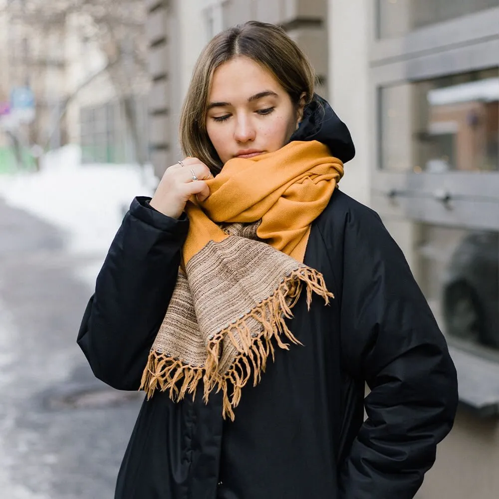 Большой шерстяной шарф Honey Gold Folk - фото 3