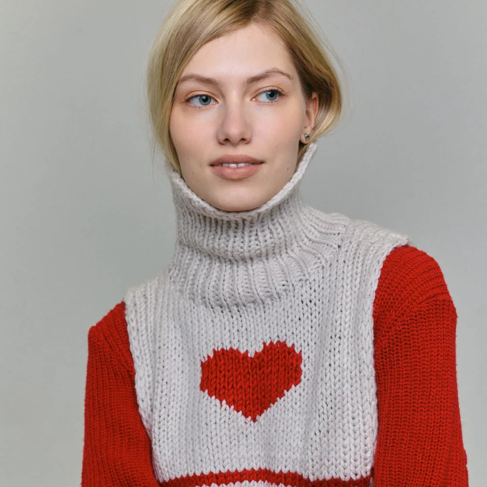 Манишка Мурмуризм белая с сердечком - фото 6