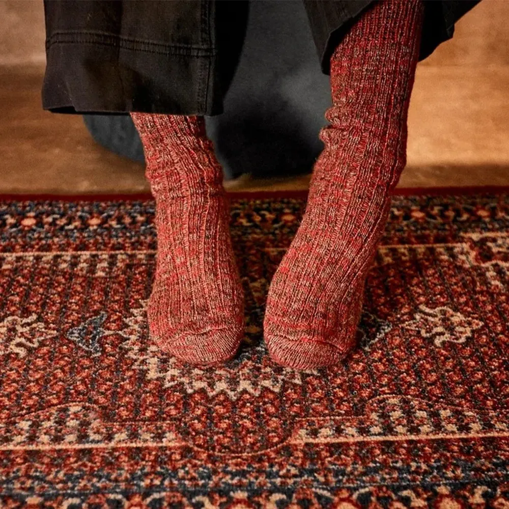 Шерстяные носки Friend Function бордовые - фото 2