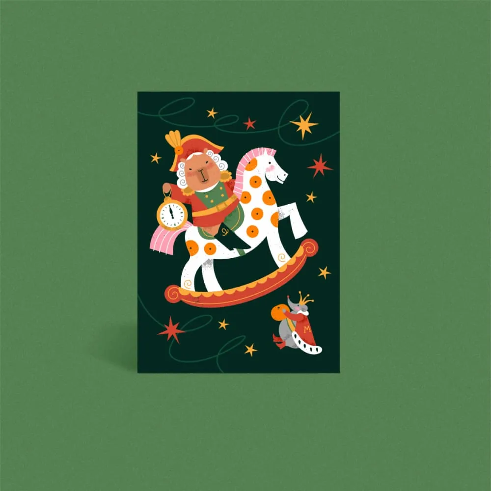 Новогодние открытки из матового картона с Капибарой Inside (разные дизайны) - фото 4