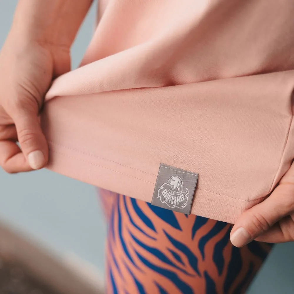 Оверсайз футболка Barking Store Я не пошла на работу женская розовая - фото 6