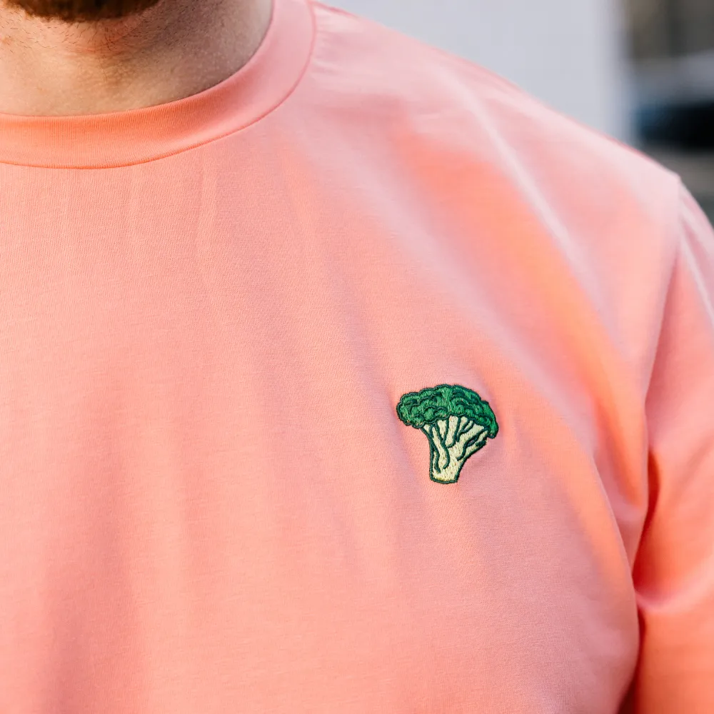 Футболка Friend Function коралловая с брокколи - фото 4