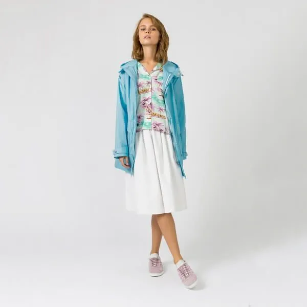 Плащ SHU ярко-голубой - фото 5