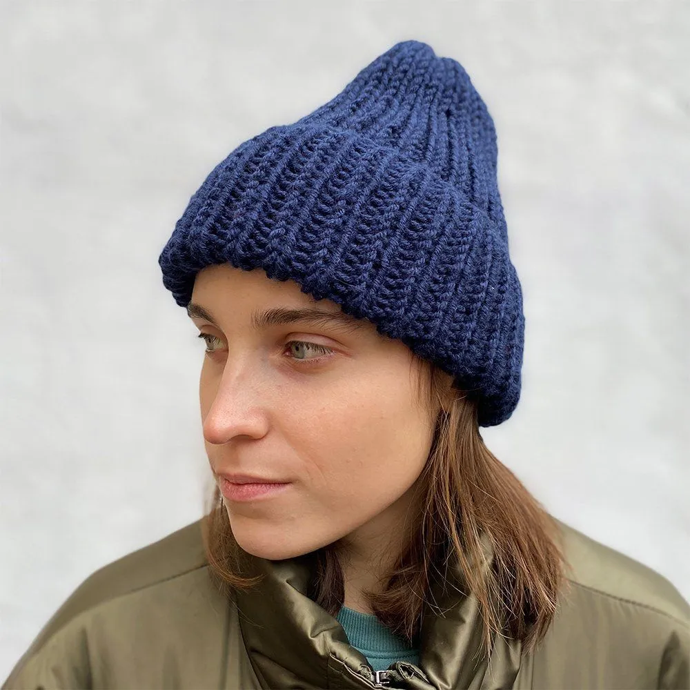 Вязаная шапка KUKA синяя - фото 2