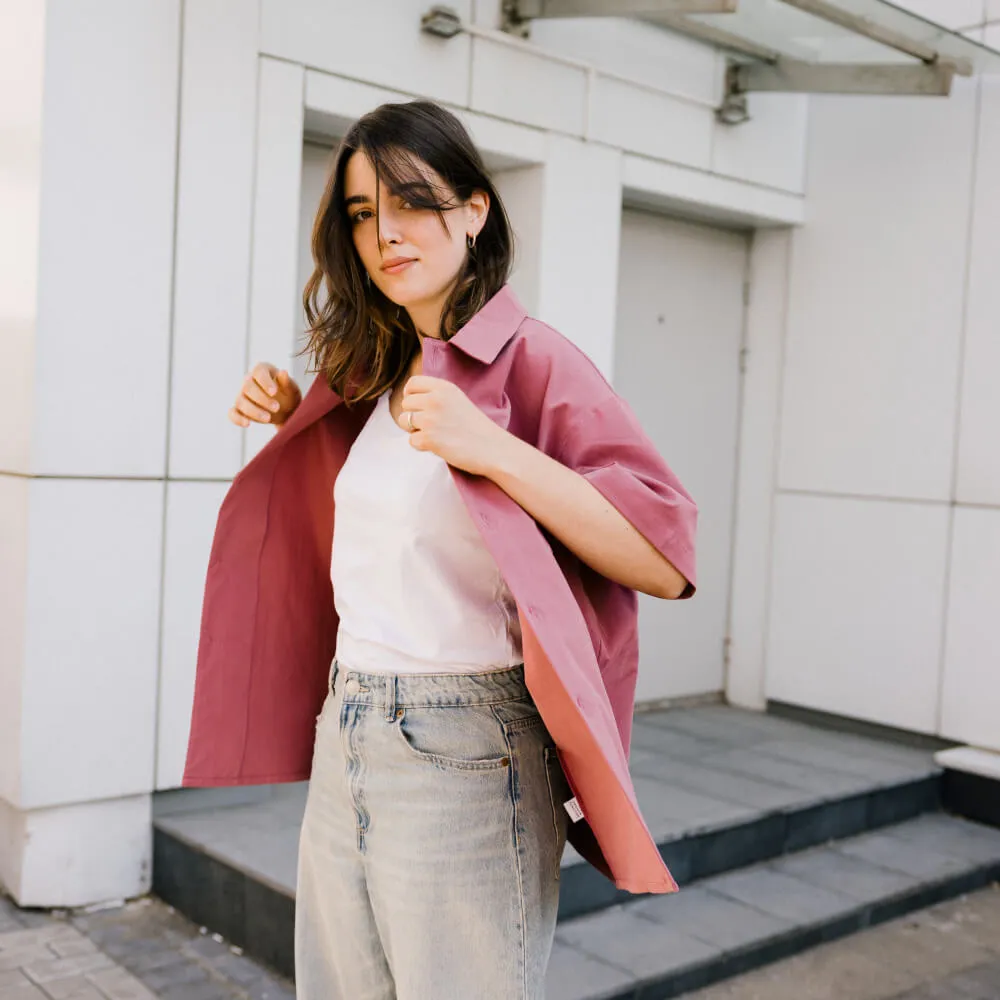 Рубашка с короткими рукавами Friend Function розовая - фото 13