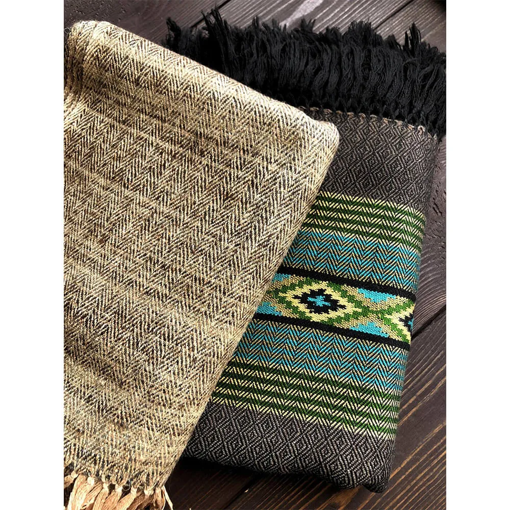 Большой шерстяной шарф Chocolate Parisien Folk - фото 3