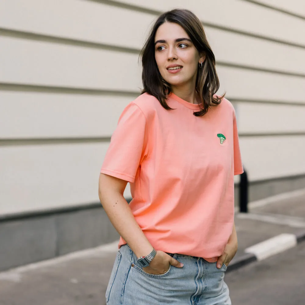 Футболка Friend Function коралловая с брокколи - фото 8