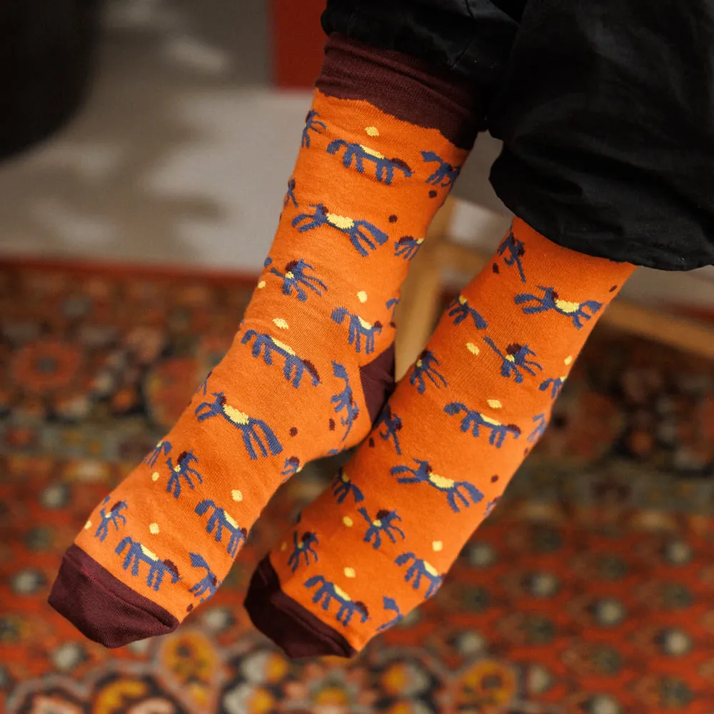 Носки Friend Function Оранжевые коняшки 40-46 - фото 1