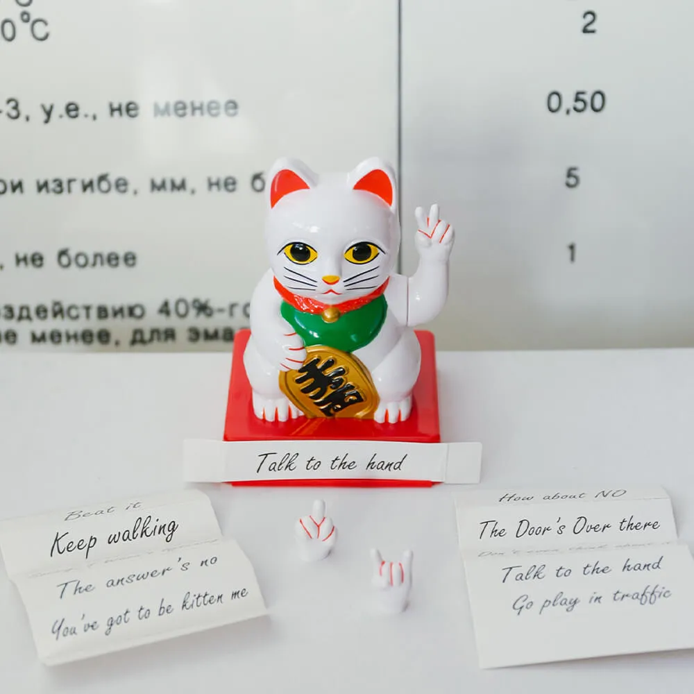 Манэки-нэко - Кот удачи со сменной лапой - фото 4