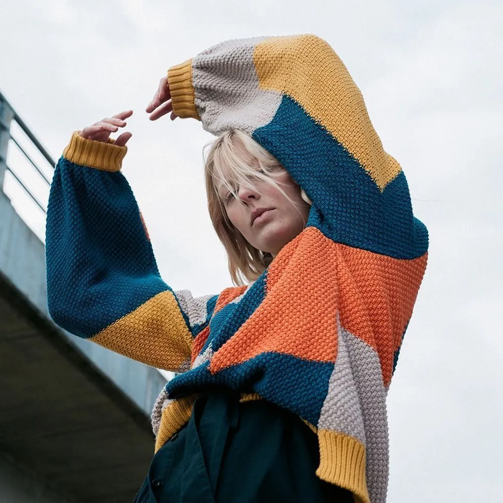 Свитер Dedicated Knitted Rutbo Blocks Multi Color женский - фото 6