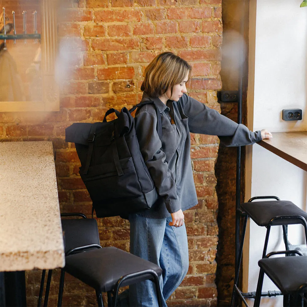 Большой рюкзак-роллтоп Friend Function черный - фото 9