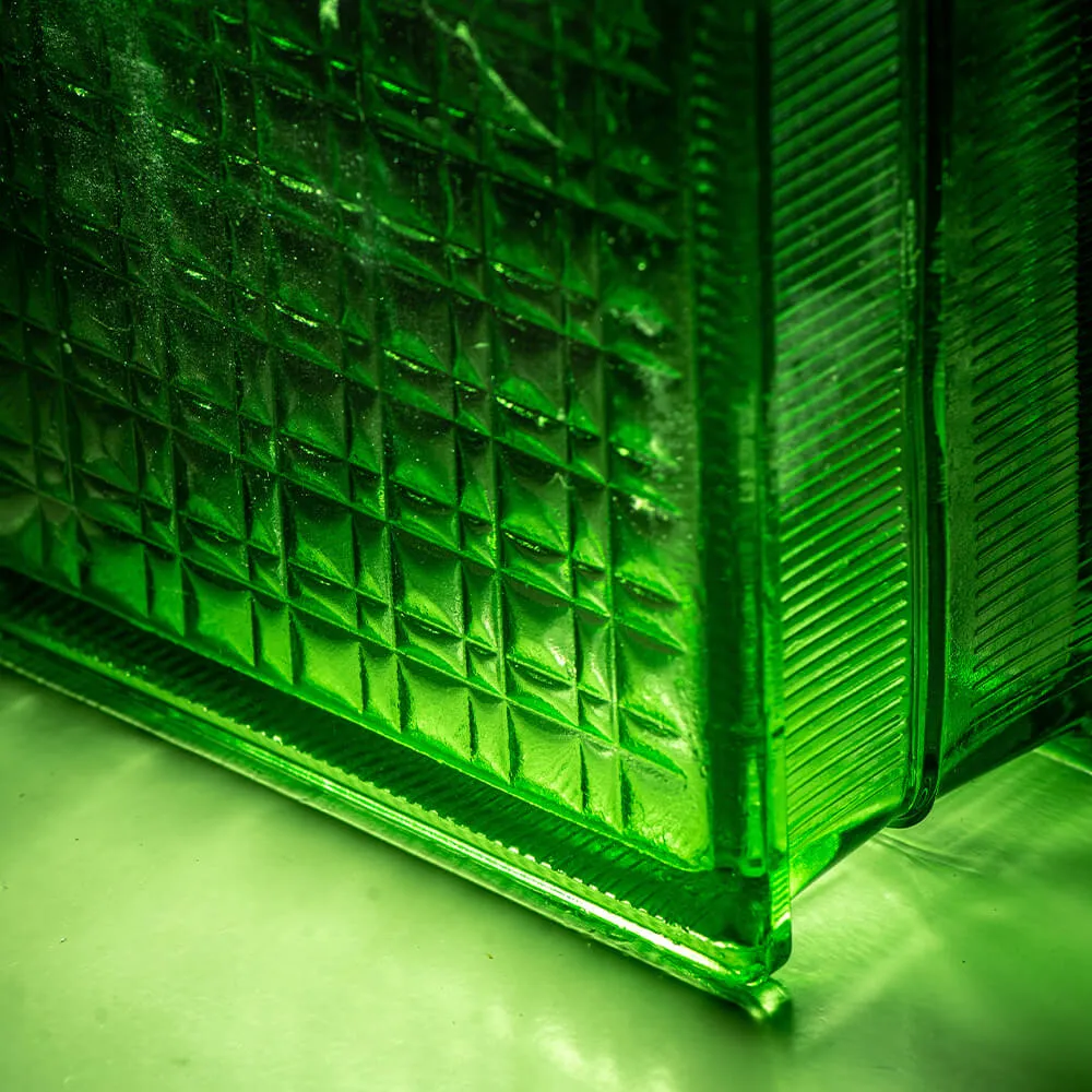 Светильник-стеклоблок зеленый - фото 5