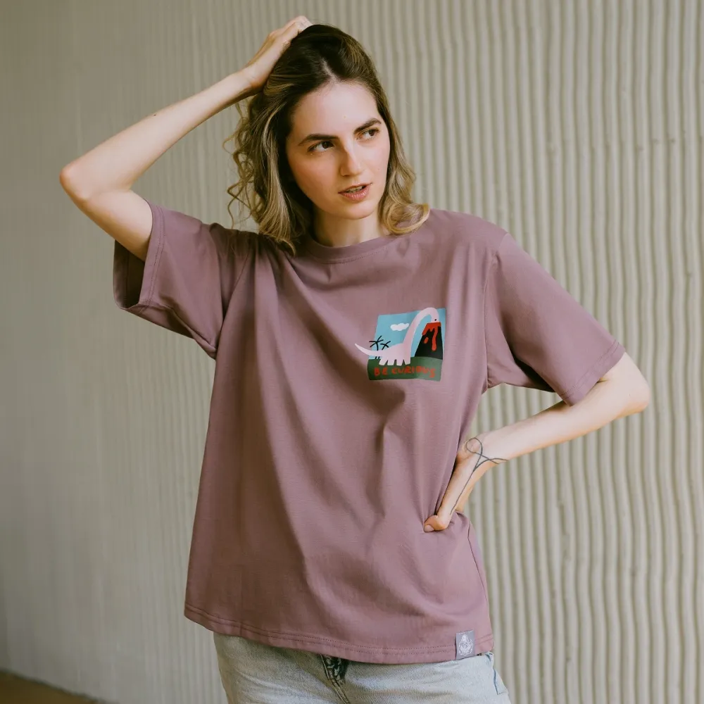 Футболка Barking Store Be curious мужская черничная - фото 4