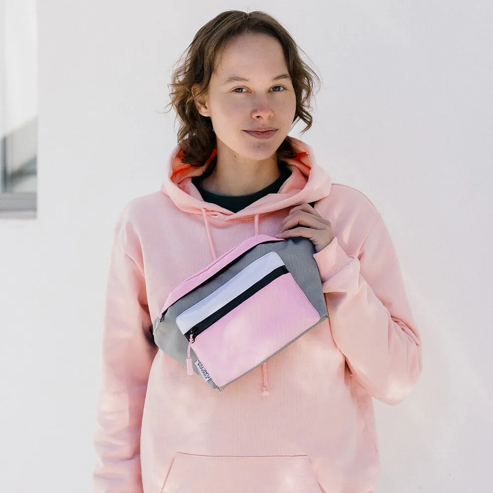 Сумка на пояс Friend Function пастельный colorblock большая хорошая - фото 3