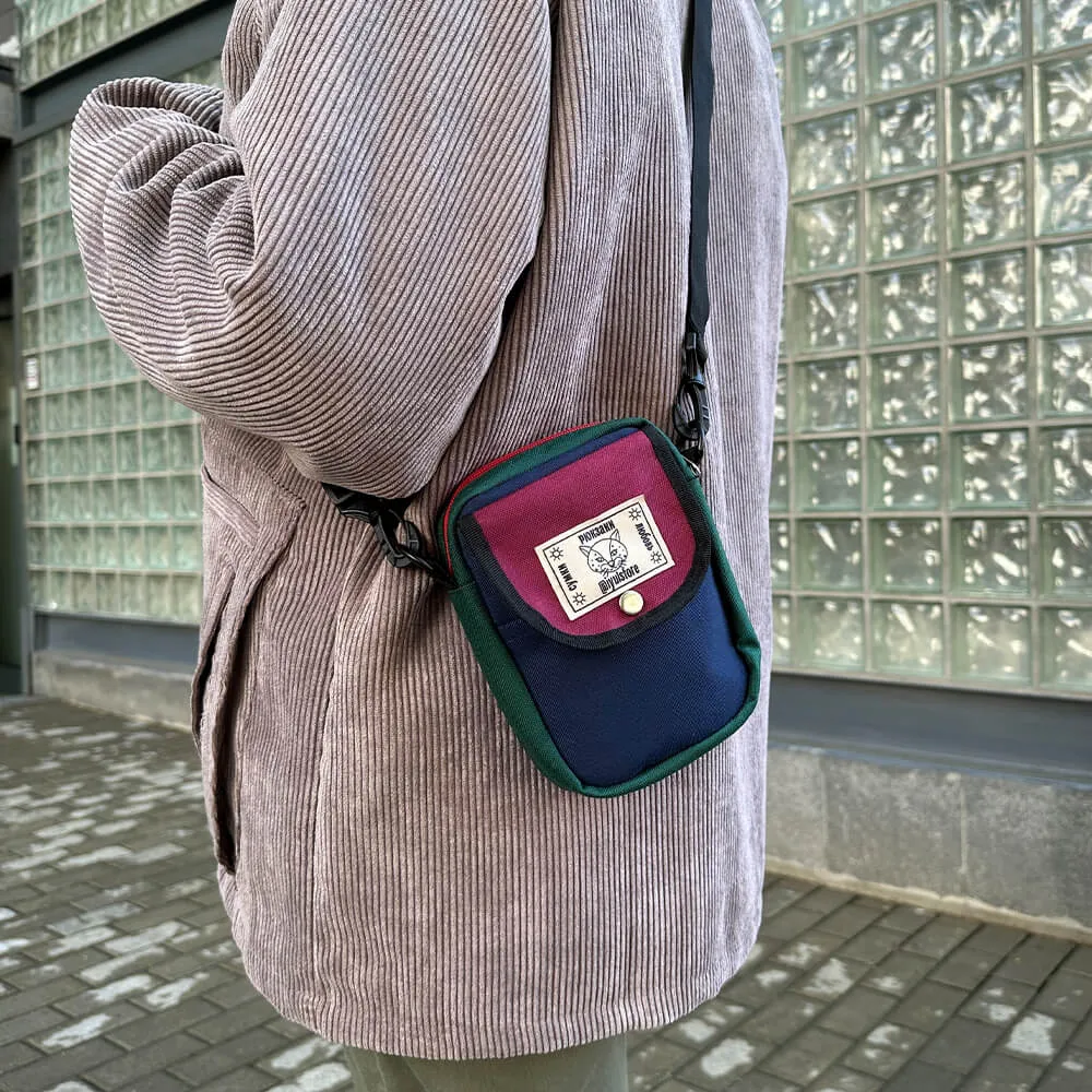 Мини сумка iyulstore бордово-сине-зелёная - фото 3