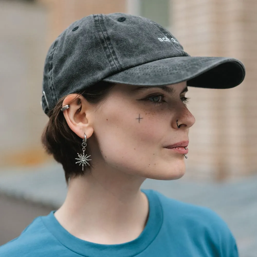 Кепка Friend Function всё ок. черная с серебряной нитью - фото 6