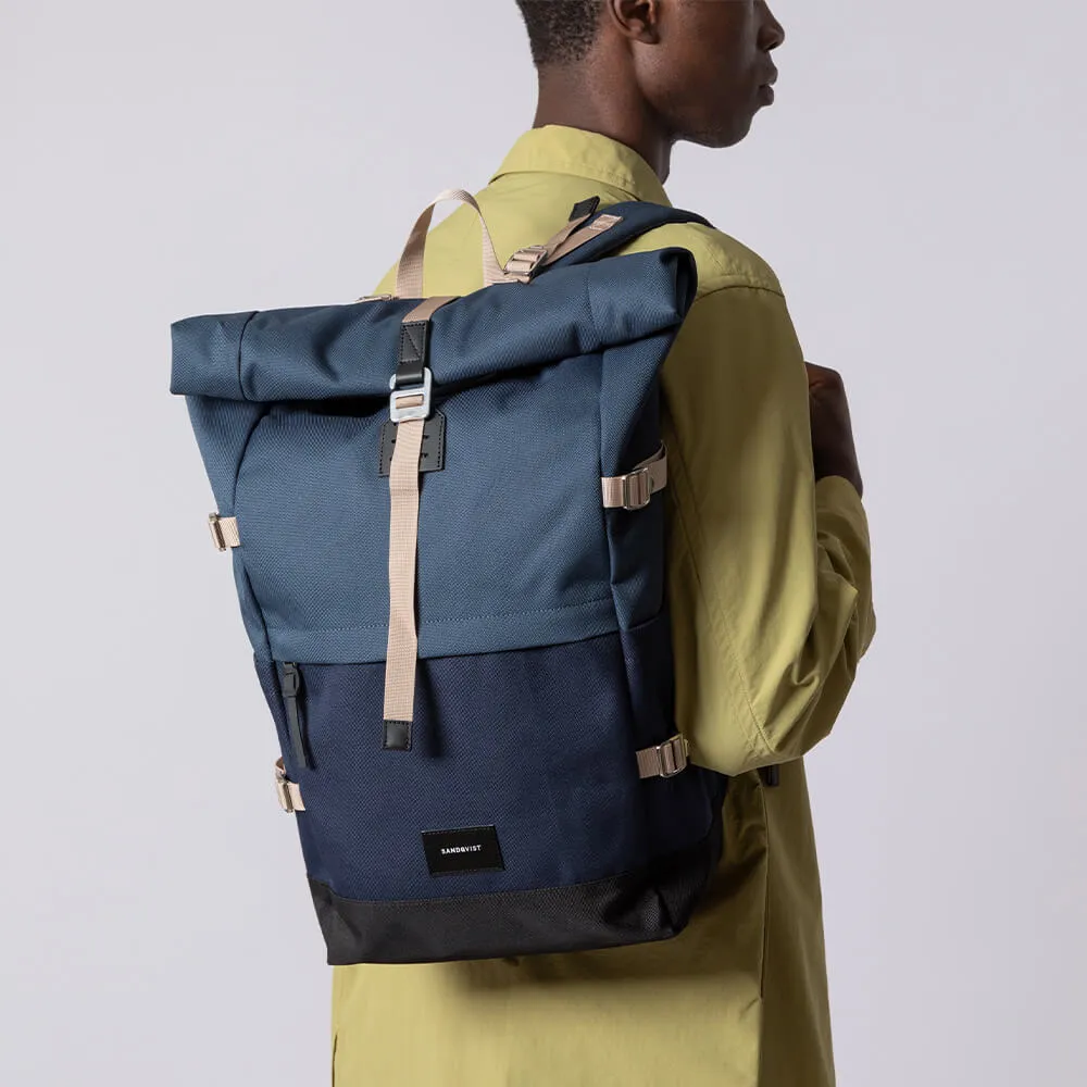 Рюкзак Sandqvist Bernt Multi Steel blue - Navy blue - фото 12