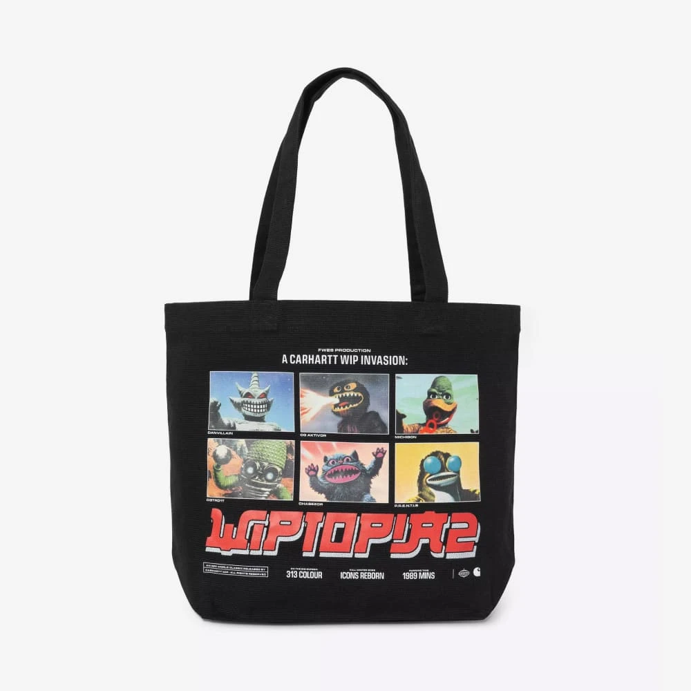 Сумка-тоут Carhartt WIP Canvas Graphic Tote Wiptopia 2 Black - фото 2