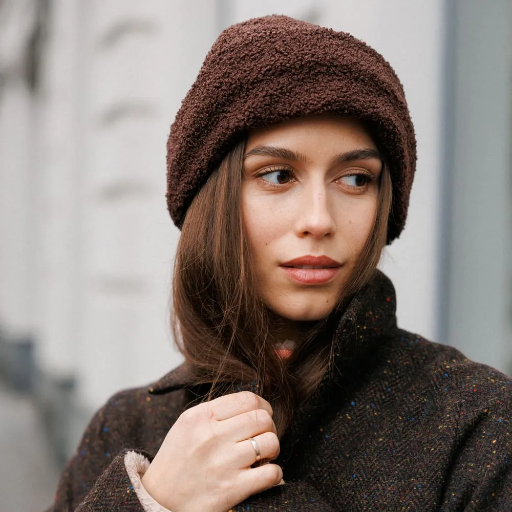 Барашковая шапка тюбетейкового типа Friend Function коричневая - фото 6