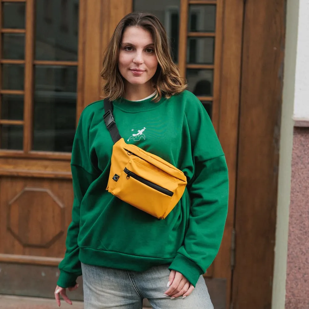 Сумка Friend Function большая хорошая прорезиненная (горчица) - фото 5