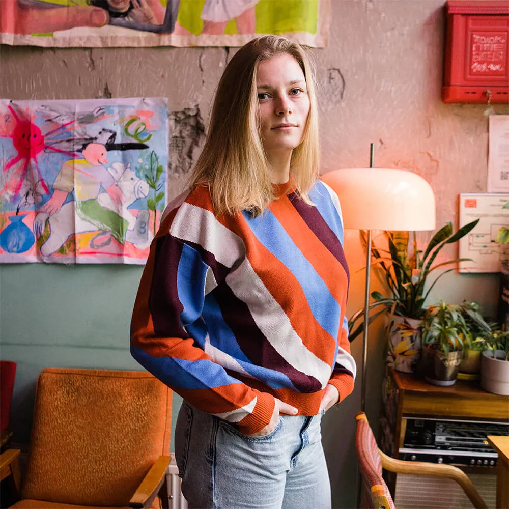 Свитер Thinking Mu Cold Paloma Blue женский - фото 5