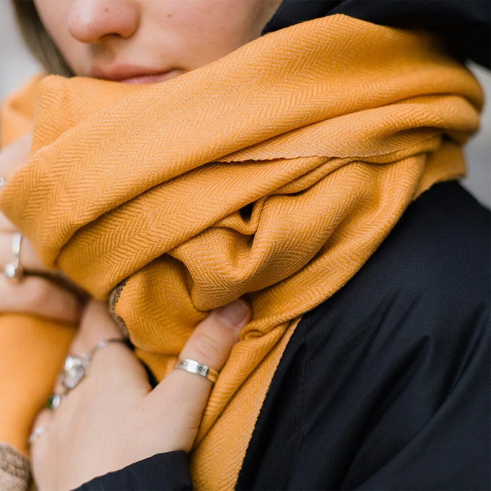 Большой шерстяной шарф Honey Gold Folk - фото 2