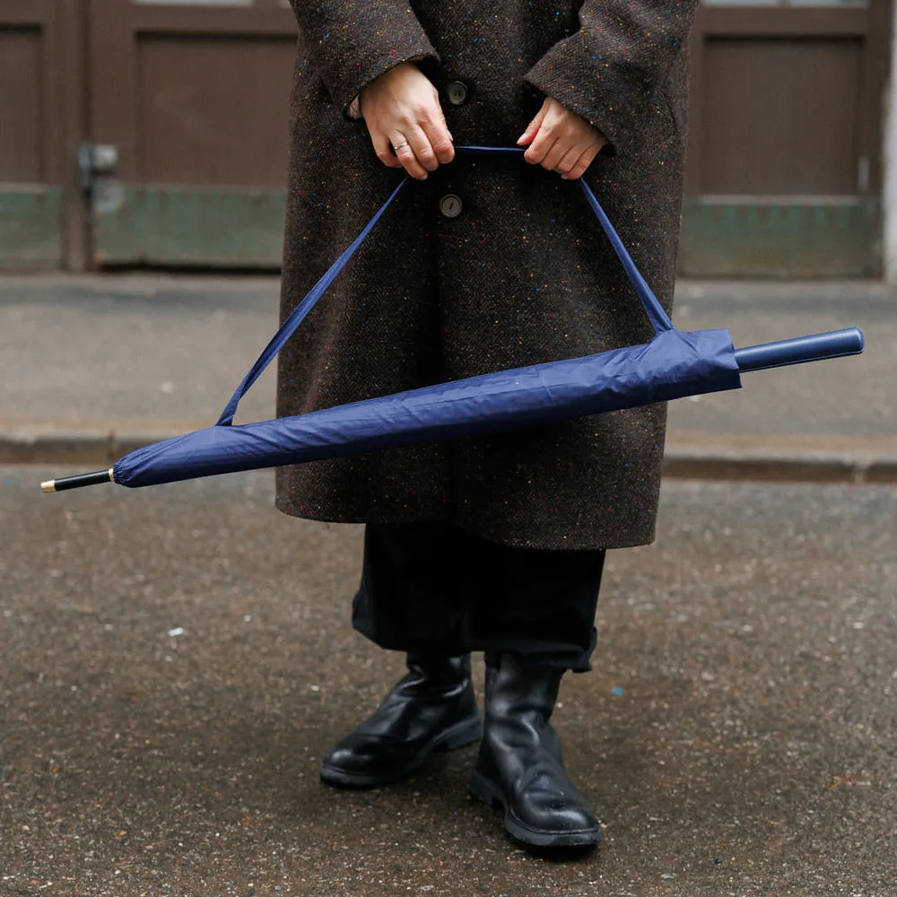 Зонт-трость с автооткрытием 24 ребра синий - фото 3