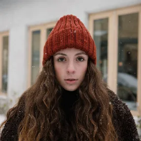 Шапка шерстяная Friend Function Крупной Вязки Терракотовая