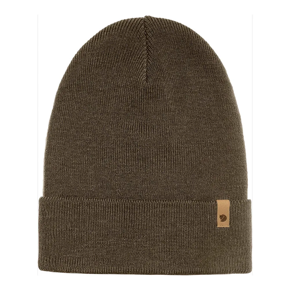 Шапка Fjallraven Classic Knit Hat Dark Olive (633) - фото 1